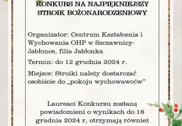 KONKURS NA STROIK ŚWIĄTECZNY