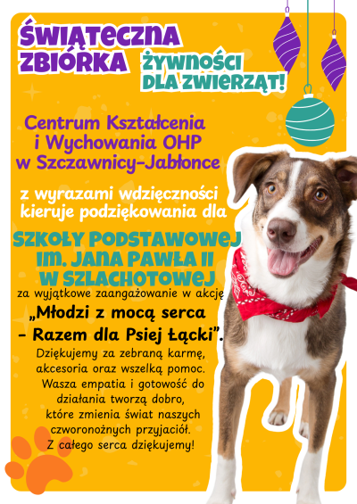 Żółty Radosny Zbiórka Żywności dla Zwierząt Ulotka 2.png