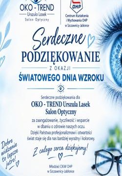 BYSTRYM OKIEM W PRZYSZŁOŚĆ! ŚWIATOWY DZIEŃ WZROKU W CKIW OHP W SZCZAWNICY - JABŁONCE